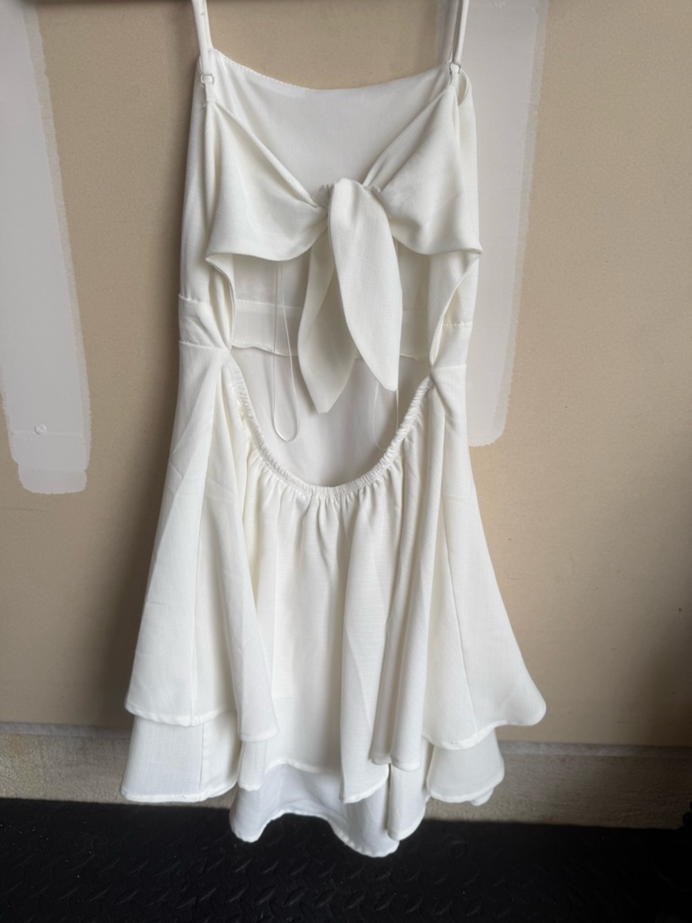 White Spaghetti-Strap Mini Dress - Picture 3 of 3